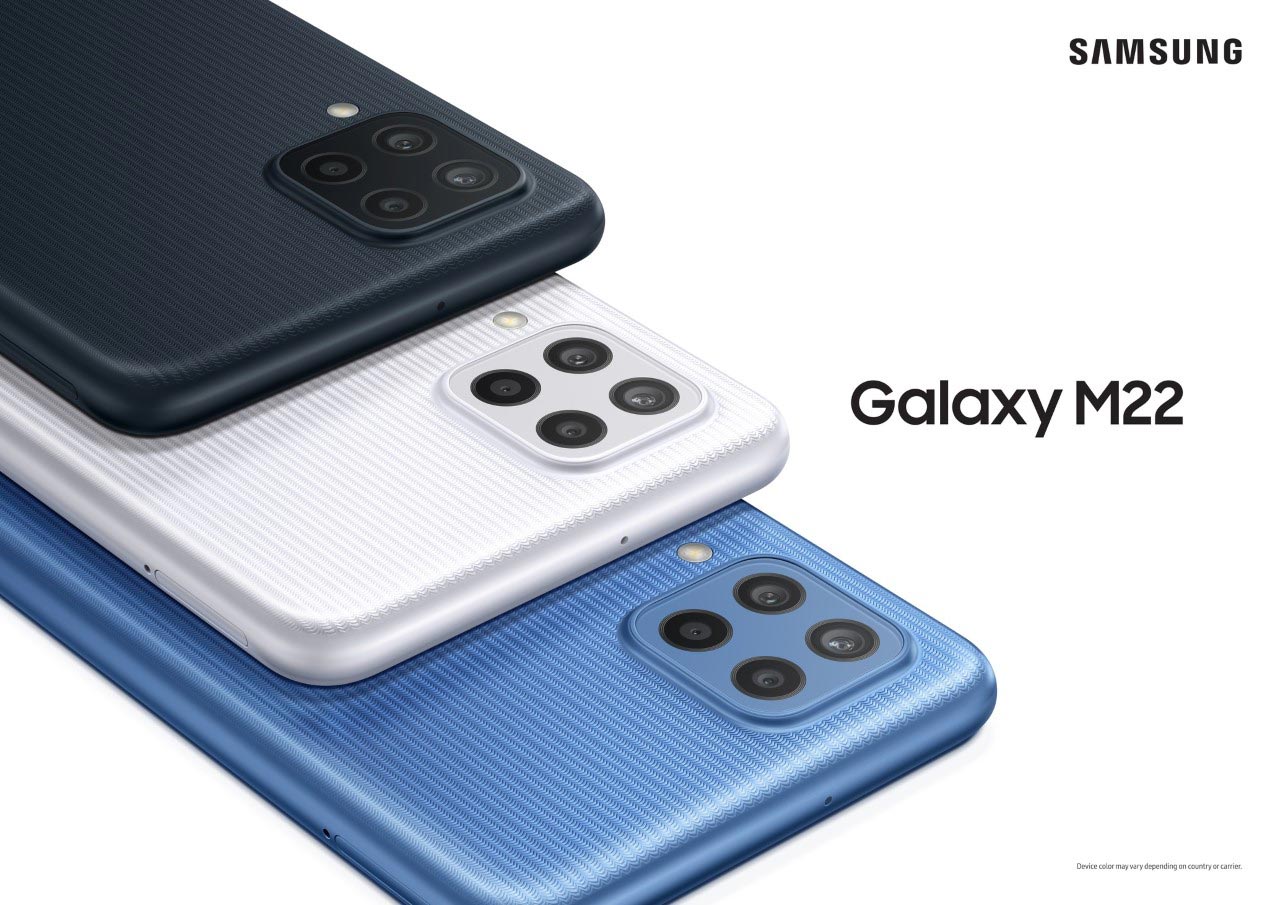 เปิดตัว Samsung Galaxy M22 หน้าจอ 6.4 นิ้ว กล้องหลัง 48 ล้านพิกเซล