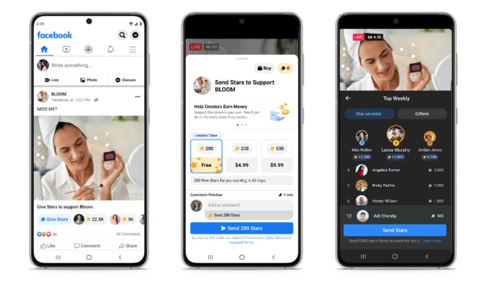 Facebook เปิดตัวเทศกาล Stars Fest พร้อมวิธีสร้างรายได้จากฟีเจอร์ดาวใหม่