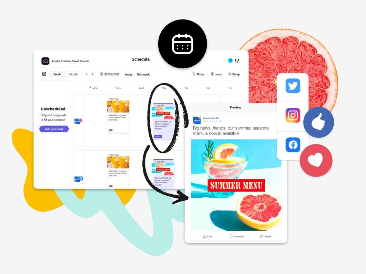 อะโดบี เปิดตัว Adobe Express Content Scheduler ให้ผู้ใช้โซเชียลสร้าง วางแผน จัดคิว ดูพรีวิว และเผยแพร่คอนเทนต์บนโซเชียลมีเดีย