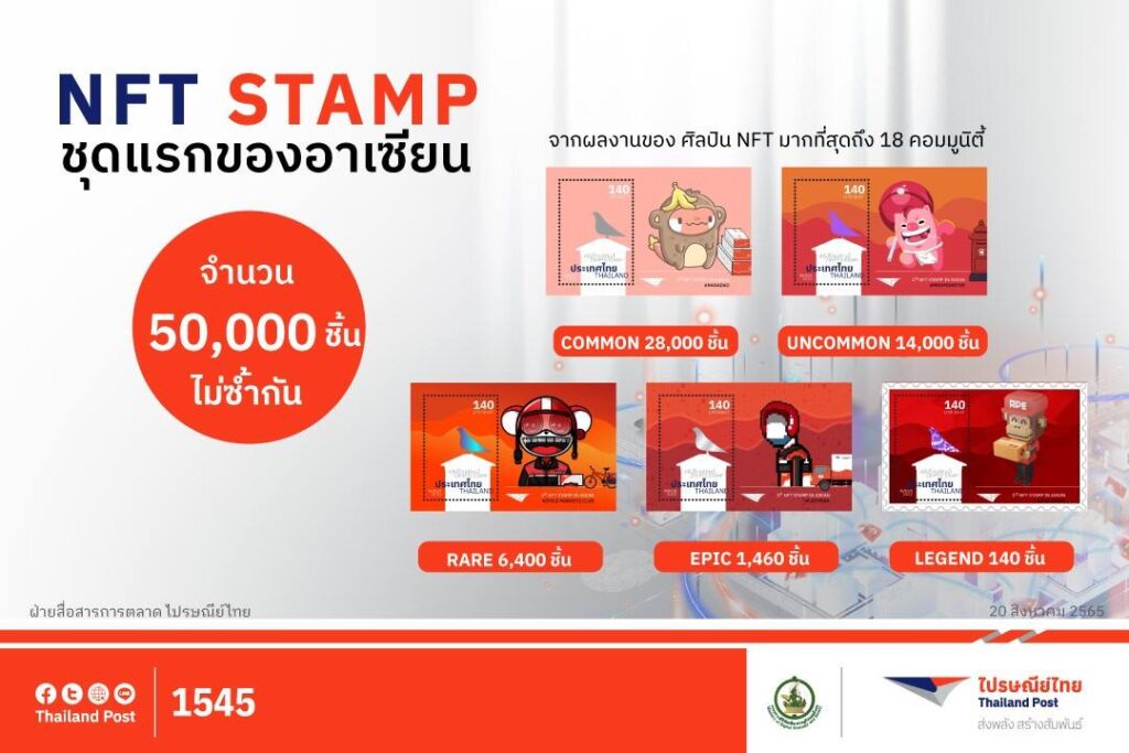 ไปรษณีย์ไทย ชวนร่วมคอมมูนิตี้ศิลป์ทรัพย์ดิจิทัล “NFT Stamp” ที่แรกในอาเซียน