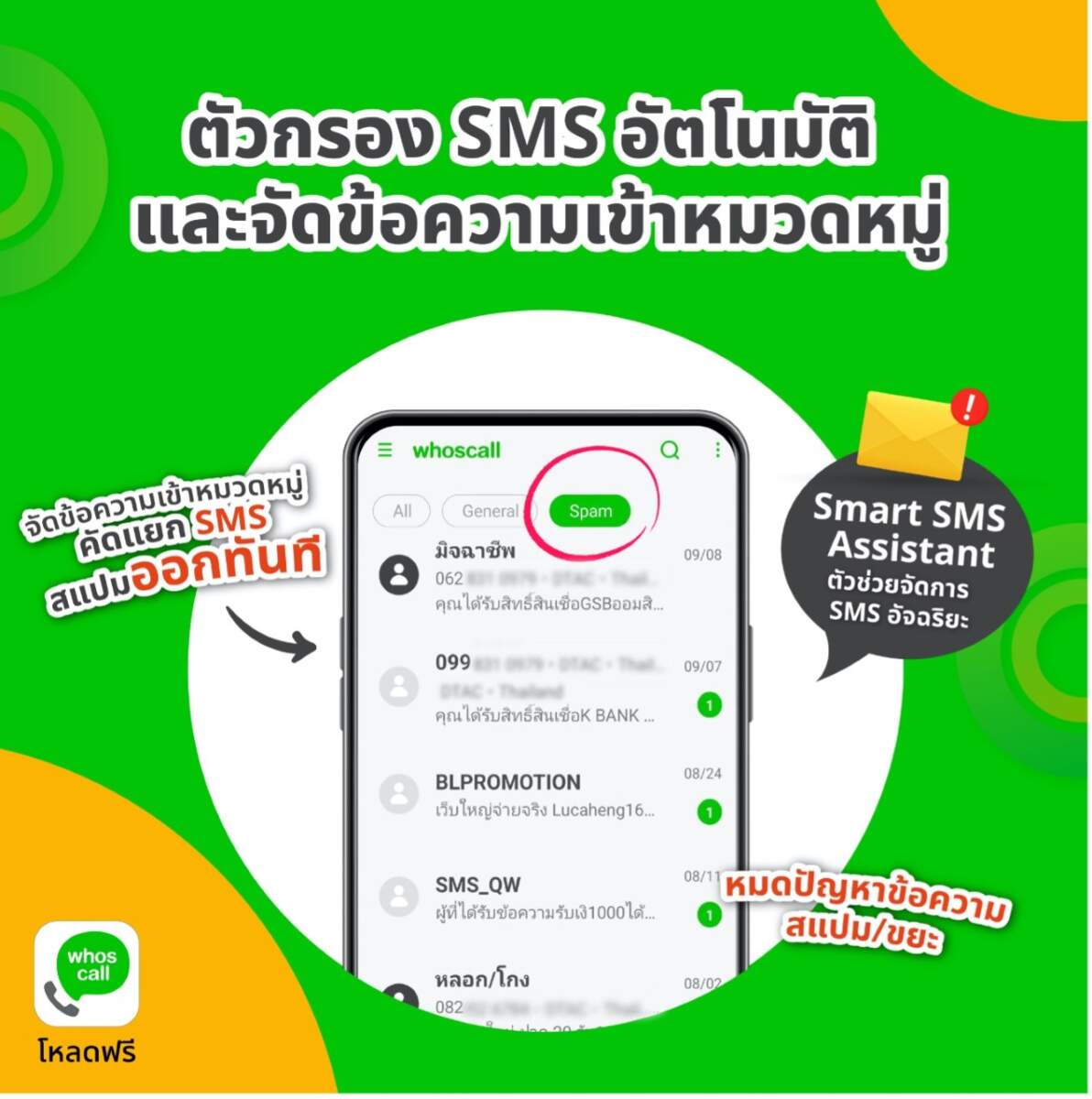 Whoscall ปล่อยฟีเจอร์ “Smart SMS Assistant” ยกระดับการป้องกันภัยจากมิจฉาชีพ