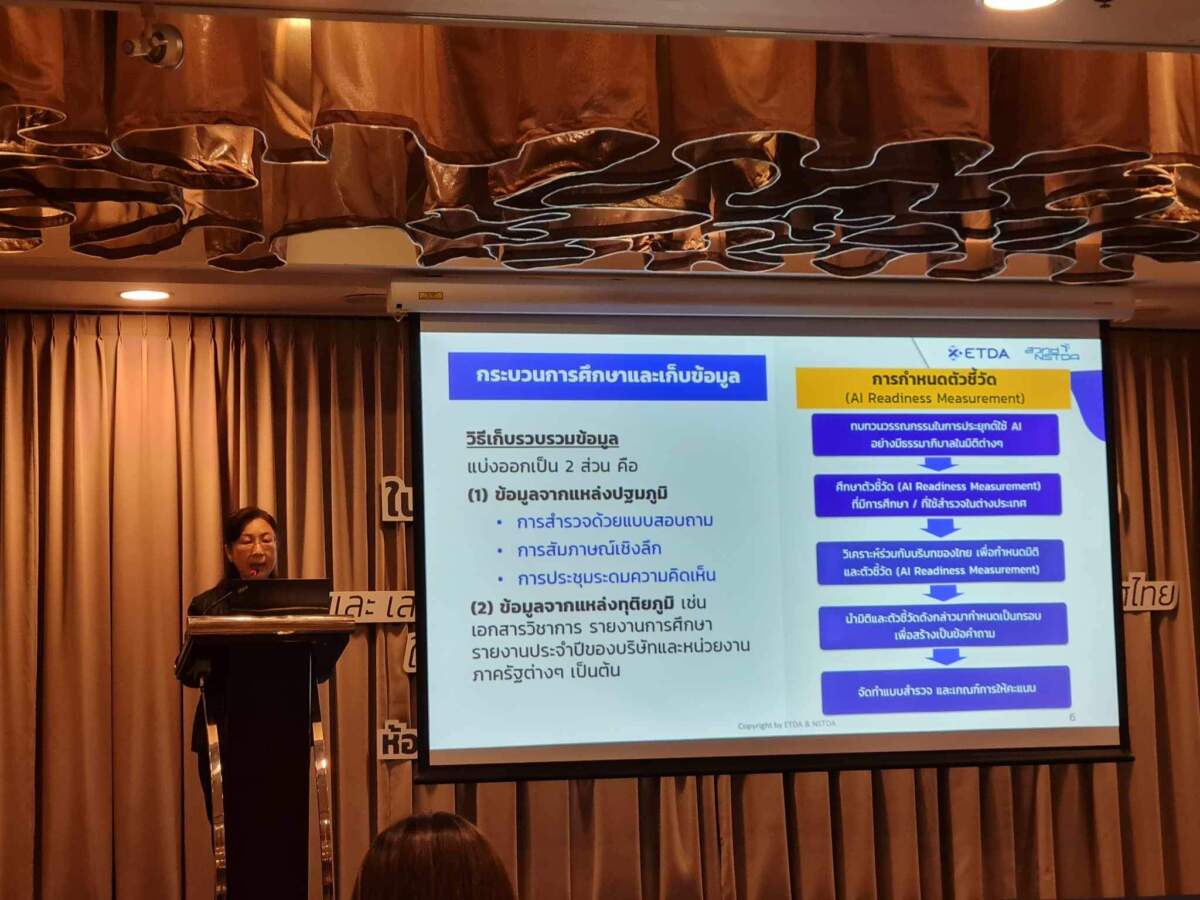 ETDA ร่วมกับ สวทช. เผยผลศึกษาความพร้อมการประยุกต์ใช้ AI ขององค์กรไทย