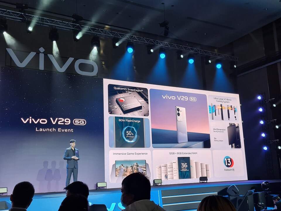vivo เปิดตัว V29 5G มาพร้อม Aura Light Portrait 2.0 กล้องหลัก 50MP ราคาเริ่มต้น 14,999 บาท