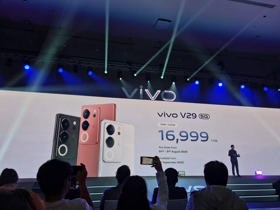 vivo เปิดตัว V29 5G มาพร้อม Aura Light Portrait 2.0 กล้องหลัก 50MP ราคาเริ่มต้น 14,999 บาท