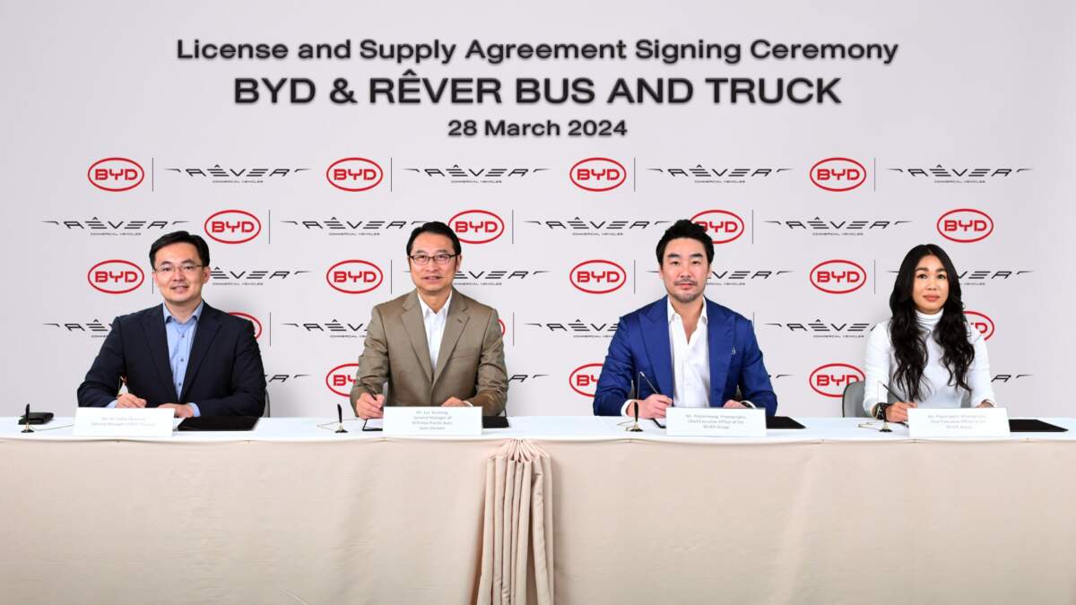 เรเว่ ต่อยอดความร่วมมือ BYD เดินหน้าก่อตั้งโรงงานประกอบรถบรรทุก และรถโดยสารพลังงานไฟฟ้านอกประเทศจีน