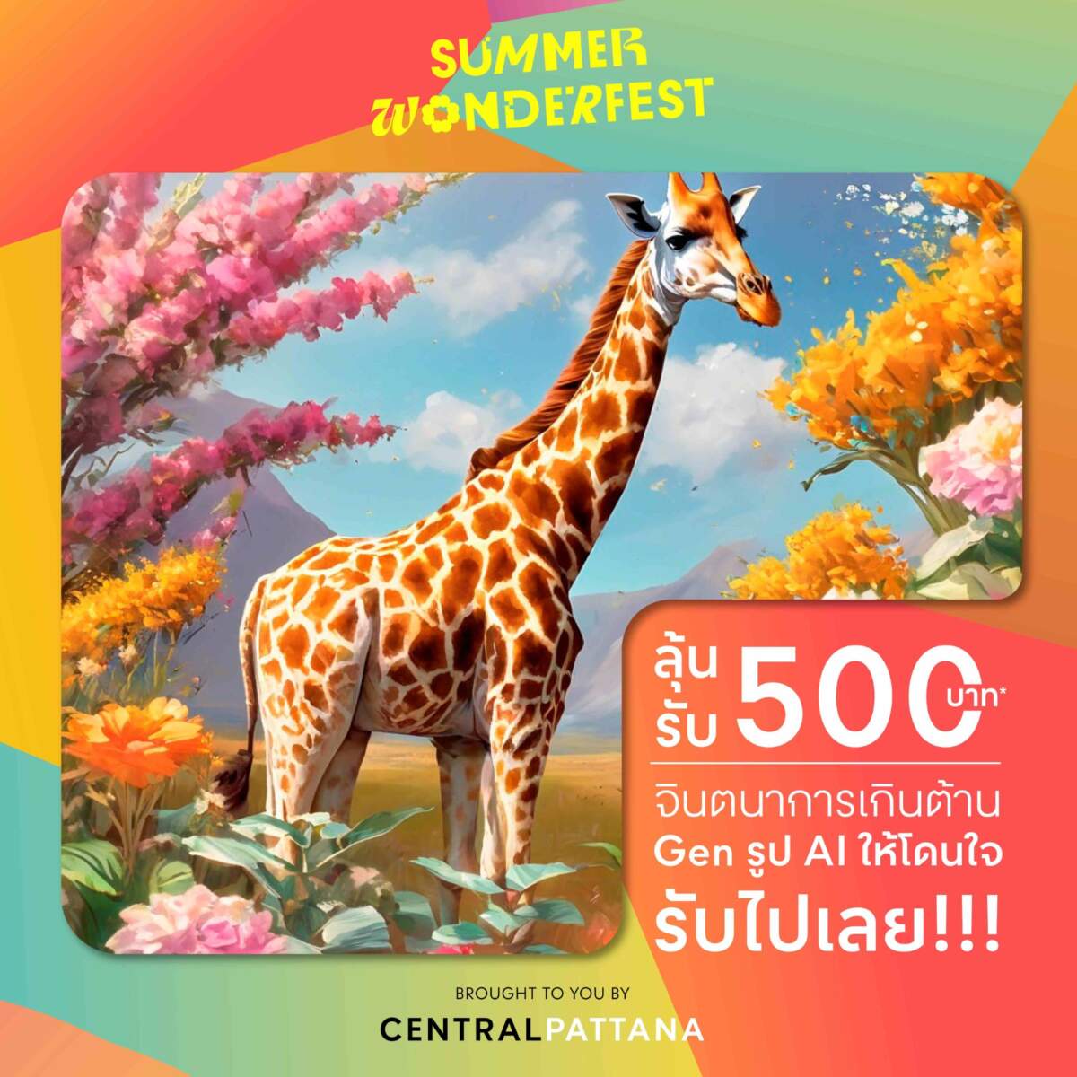 “เซ็นทรัลพัฒนา” จัดแคมเปญ ‘SUMMER WONDERFEST 2024’ ท้าโชว์ฝีมือ Gen ภาพ AI เปิดประสบการณ์ Digital Lifestyle สร้างแลนด์มาร์กซัมเมอร์ โชว์ฝีมือสวยจึ้งโดนใจ