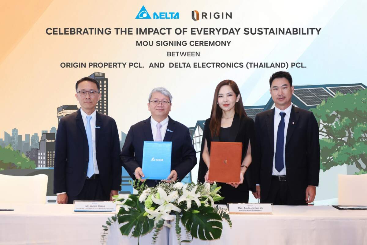 Origin จับมือ Delta จัดหาและพัฒนาผลิตภัณฑ์อัจฉริยะและมิตรต่อสิ่งแวดล้อมในโครงการพัฒนาอสังหาริมทรัพย์