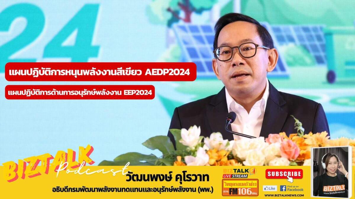 แผนปฏิบัติการหนุนพลังงานสีเขียว AEDP2024 และ แผนปฏิบัติการด้านการอนุรักษ์พลังงาน EEP2024