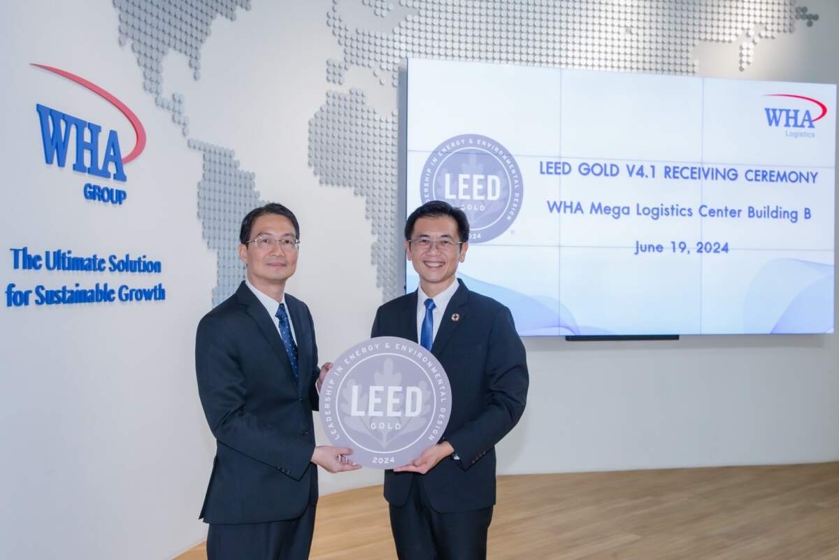 WHA ร่วมกับ SCG ยกระดับมาตรฐานคลังและศูนย์กระจายสินค้าอาคารแรกในเครือ WHA Group ด้วยมาตรฐานอาคารเขียว LEED เวอร์ชั่นล่าสุดในระดับ Gold