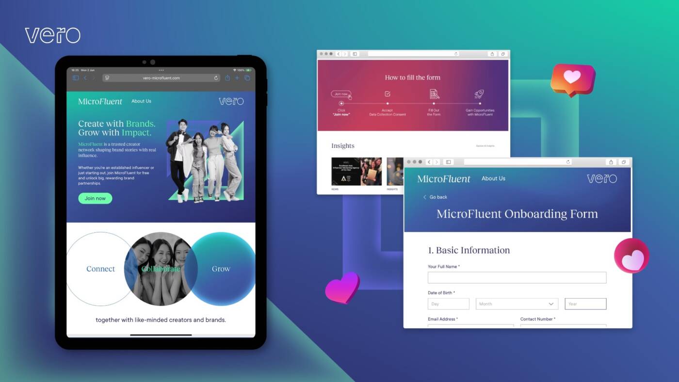 Vero เปิดตัว "MicroFluent" แพลตฟอร์มใหม่ ปลดล็อกโอกาสให้อินฟลูเอนเซอร์ทั่ว SEA เชื่อมตรงแบรนด์ชั้นนำ