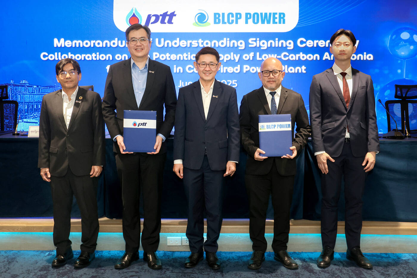 ปตท. จับมือ บีแอลซีพี จัดหาแอมโมเนียคาร์บอนต่ำเป็นเชื้อเพลิงผลิตไฟฟ้า