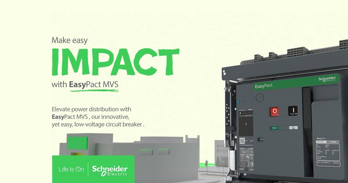 ชไนเดอร์ อิเล็คทริค เปิดตัว "New EasyPact MVS" เซอร์กิตเบรกเกอร์ดิจิทัล เชื่อมต่อไร้สัมผัสผ่าน NFC ตอบโจทย์ธุรกิจ SMB
