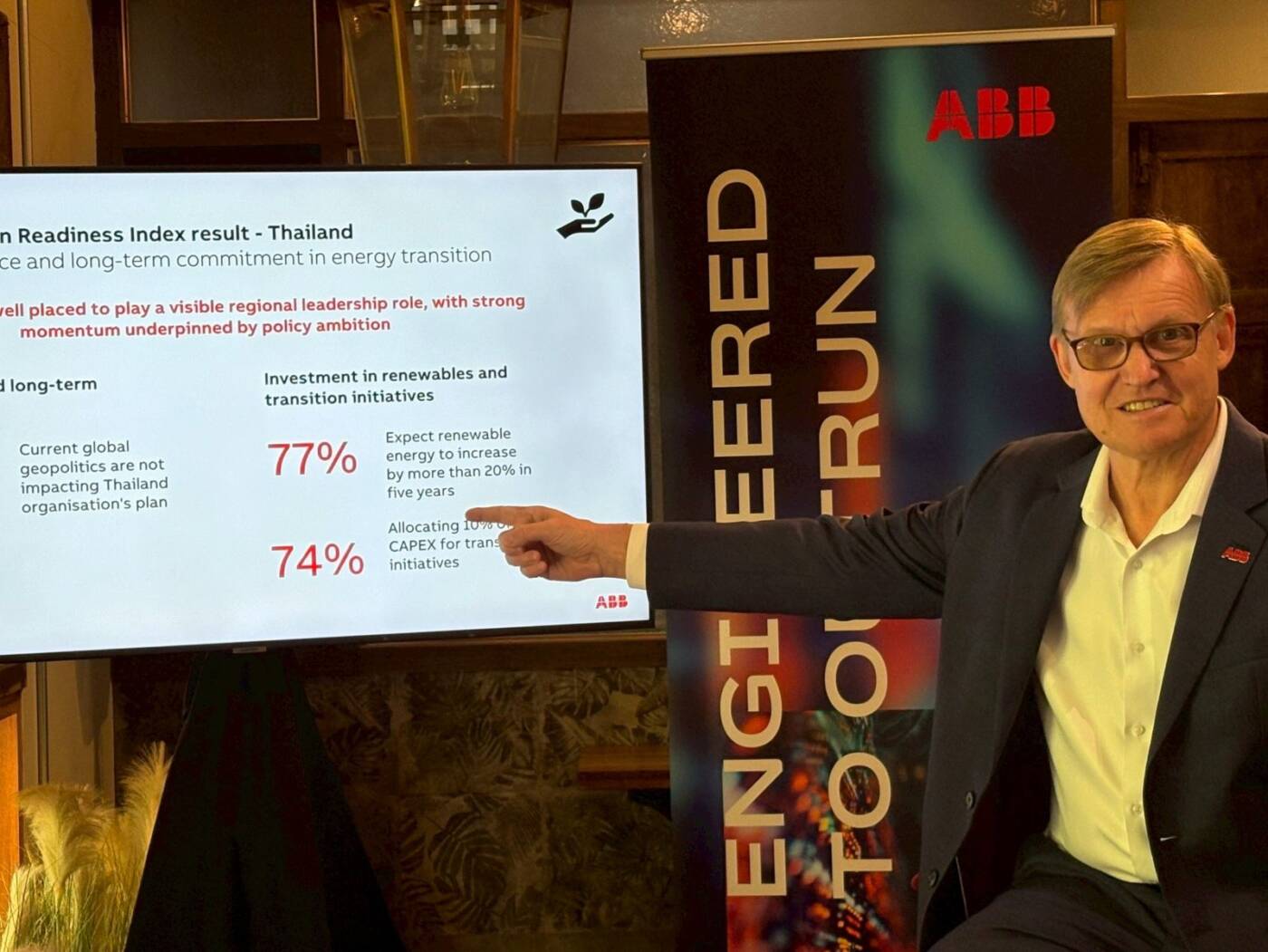 ABB ชี้ไทยมีศักยภาพ สู่ฮับพลังงานสะอาด APAC นโยบายรัฐหนุน-อุตสาหกรรมแกร่ง จูงใจนักลงทุน