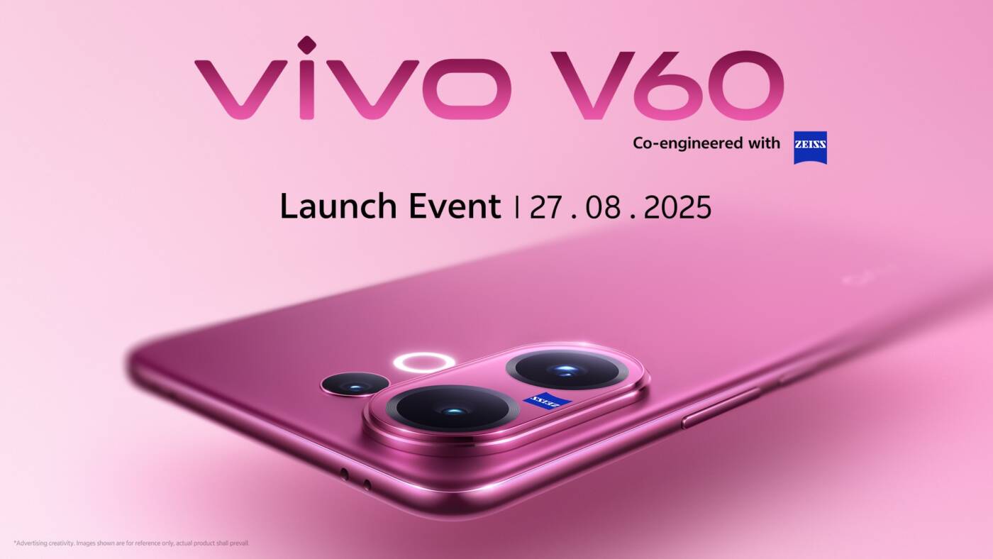 vivo V60 เคาะวันเปิดตัวในไทย 27 สิงหาคม! จัดเต็มกล้อง ZEISS 50MP คว้า ‘หลิงหลิง-ออม’ นั่งแท่น vivo friends คู่ใหม่