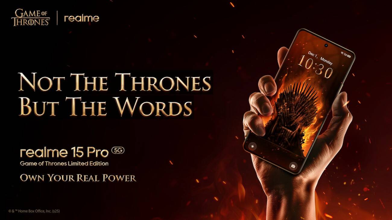 realme จับมือ Warner Bros. เปิดตัวสมาร์ทโฟน “Game of Thrones” ปลุกพลังแห่งบัลลังก์เหล็ก