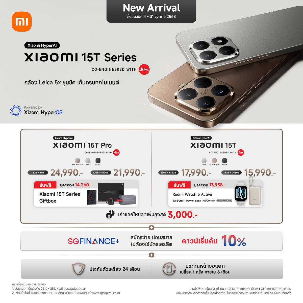 วางขายแล้ว Xiaomi 15T Series และ Xiaomi Pad Mini จัดเต็มกล้อง Leica