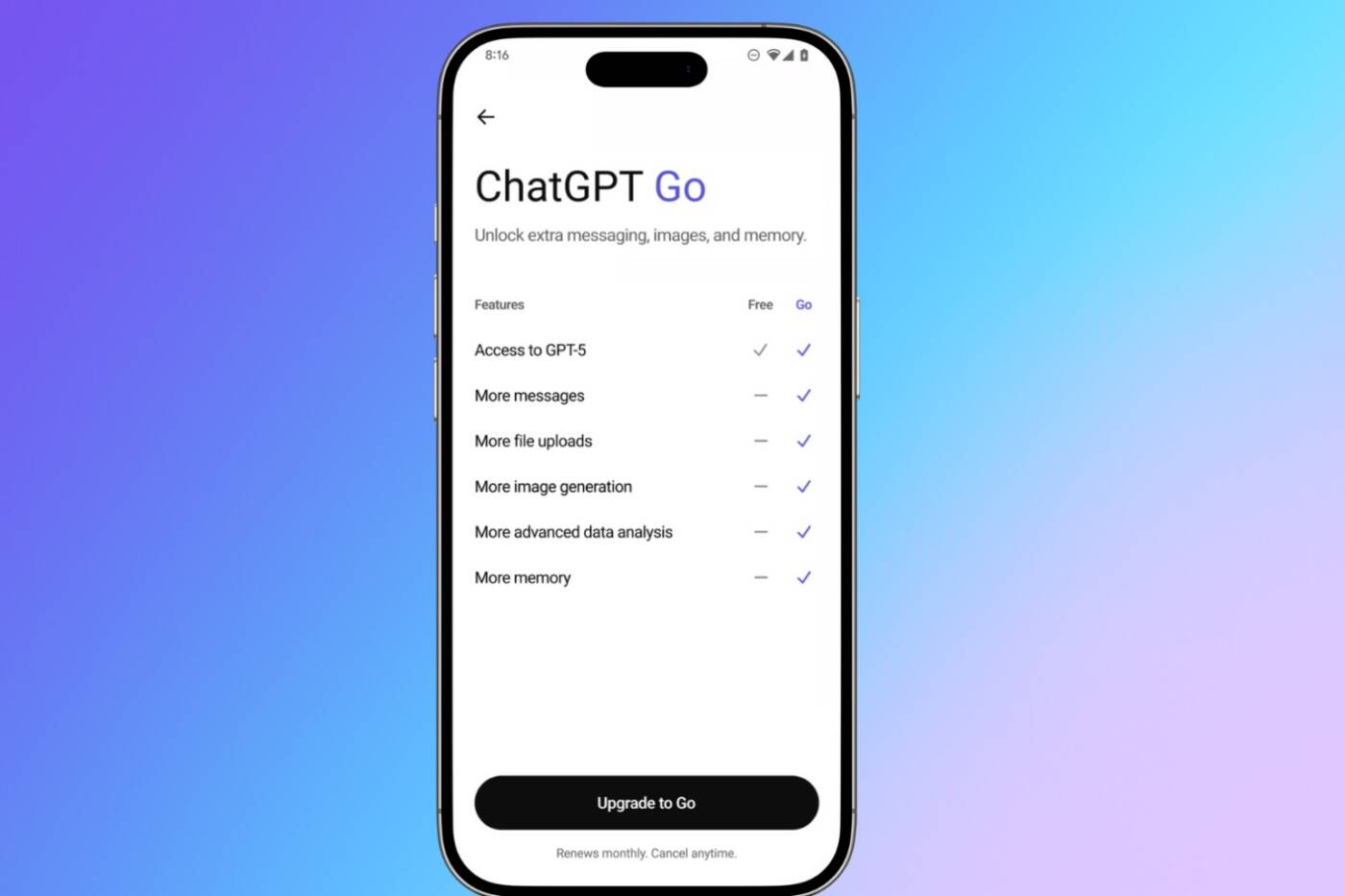 OpenAI เปิดตัว 'ChatGPT Go' แผนสมาชิกใหม่ 259 บาทต่อเดือน เจาะตลาดไทย ตอกย้ำฐานผู้ใช้ AI โตพรวด 4 เท่า