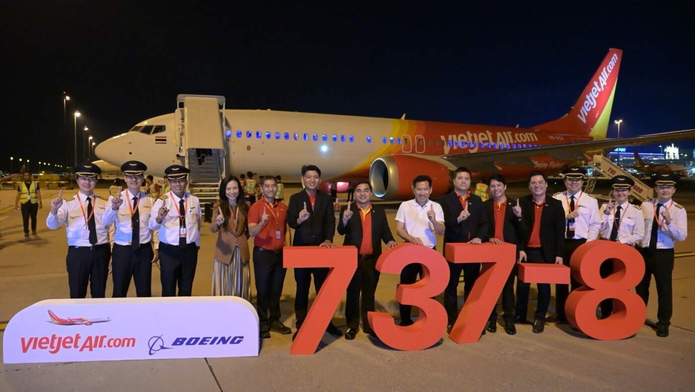 เวียตเจ็ทไทยแลนด์ รับมอบโบอิ้ง 737-8 ลำแรก พร้อมขยายฝูงบิน 50 ลำ รุกตลาดเอเชียเต็มสูบ