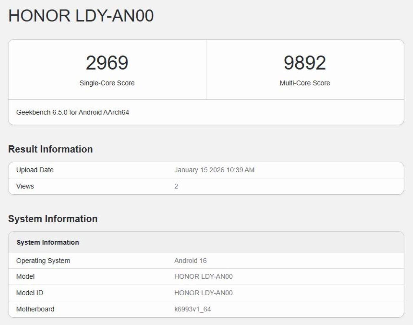 Honor Magic8 Pro Air แรงทะลุผลทดสอบ ยืนยันชิปเซ็ต Dimensity 9500 ก่อนเปิดตัวจริง 19 ม.ค. นี้