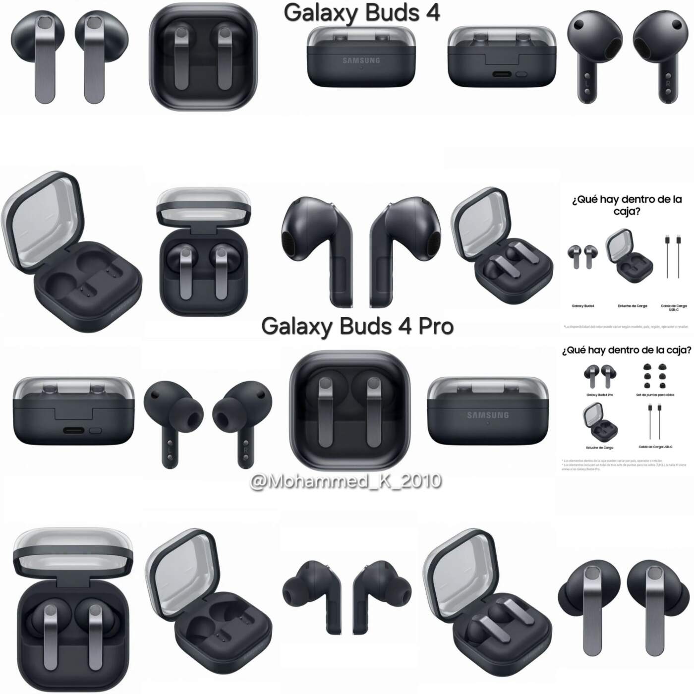 หลุดภาพชัด! Samsung Galaxy Buds 4 และ Buds 4 Pro ปรับดีไซน์ก้านแบน พร้อมเคสฝาใสแบบวางนอน