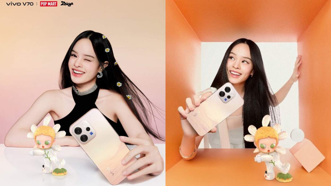 vivo เปิดตัว V70 สี ‘Golden Hour’ ดึง ‘แอลลี่’ ประกบ POP MART ZSIGA