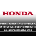 ฮอนด้าประกาศผลกระทบทางการเงินจากการทบทวนแผนกลยุทธ์รถยนต์ไฟฟ้า พร้อมปรับแผนประมาณการผลประกอบการรวม และเผยทิศทางธุรกิจในอนาคต