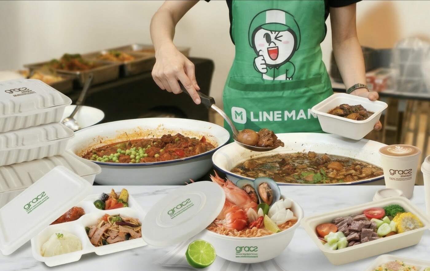 LINE MAN Wongnai ผนึก Gracz อุ้มร้านอาหารฝ่าวิกฤตต้นทุนพุ่ง ส่งบรรจุภัณฑ์รักษ์โลกราคาพิเศษ เริ่มต้นเพียง 2 บาท