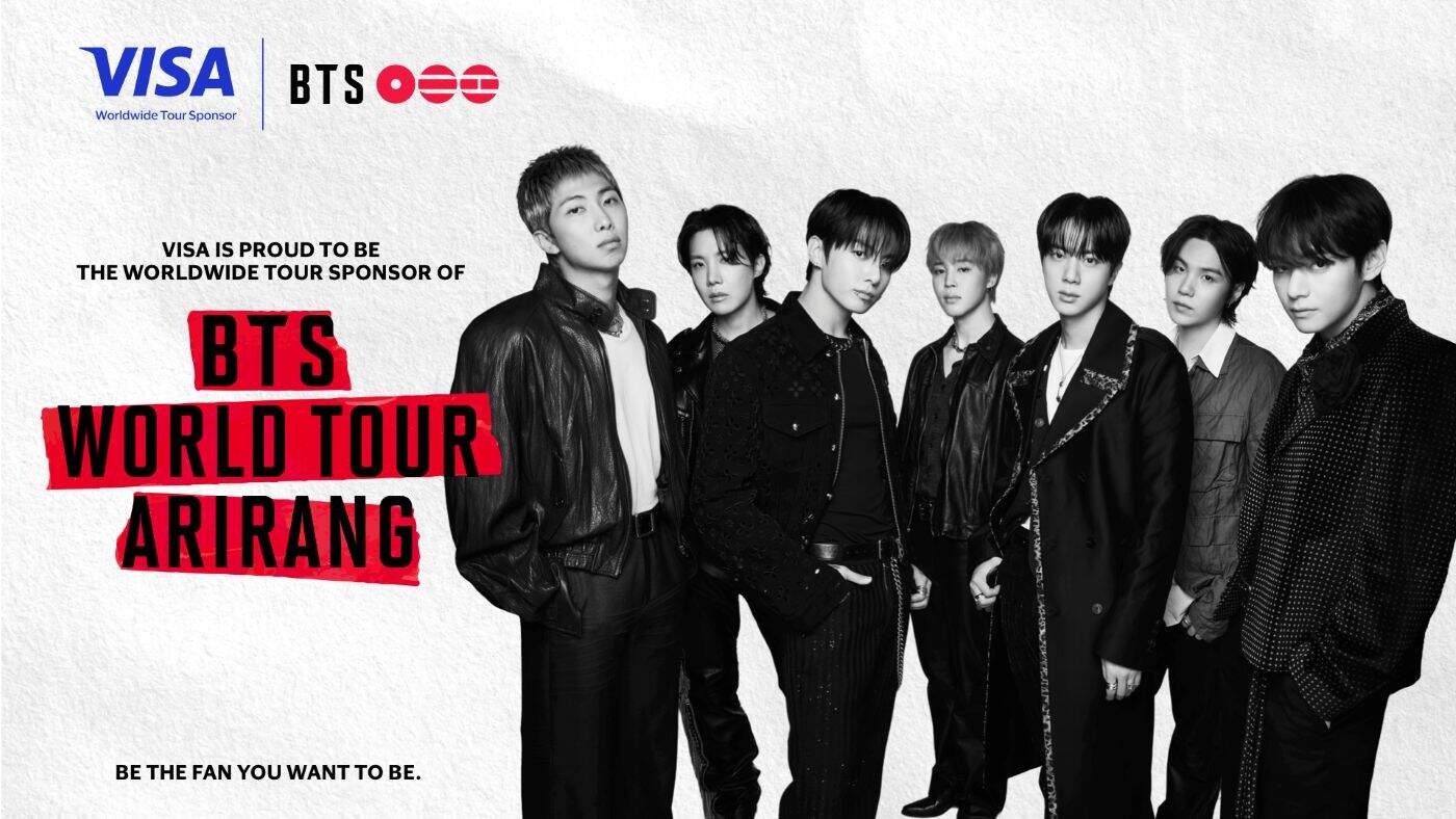 วีซ่า ประกาศหนุนคอนเสิร์ต BTS WORLD TOUR ‘ARIRANG’ รุกตลาด K-Pop ทั่วโลก
