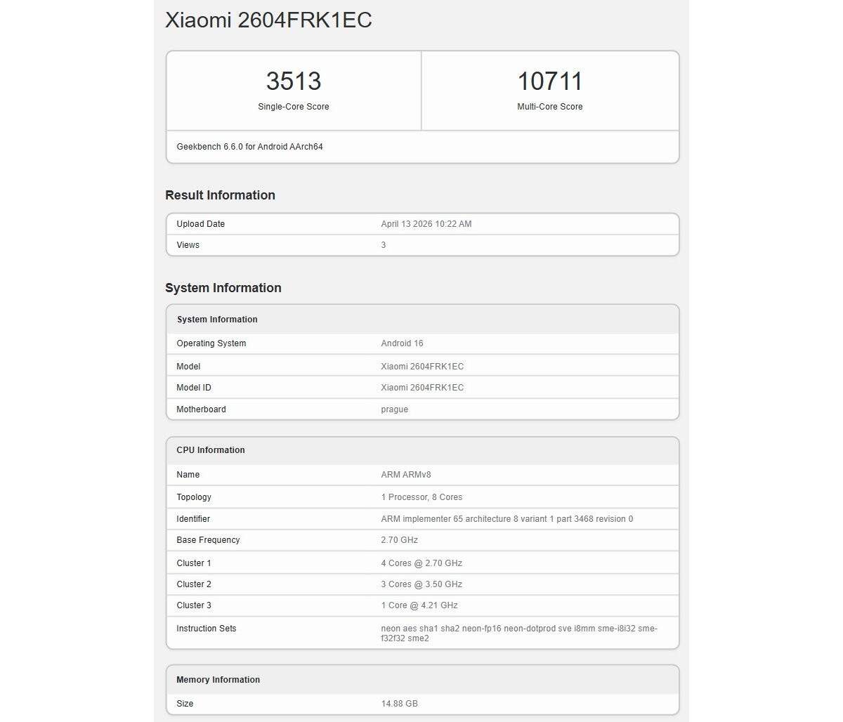 Redmi K90 Max โผล่ผลทดสอบ Geekbench ยืนยันใช้ชิปตัวท็อป Dimensity 9500 พร้อมพัดลมระบายความร้อนใหญ่สุดในวงการ