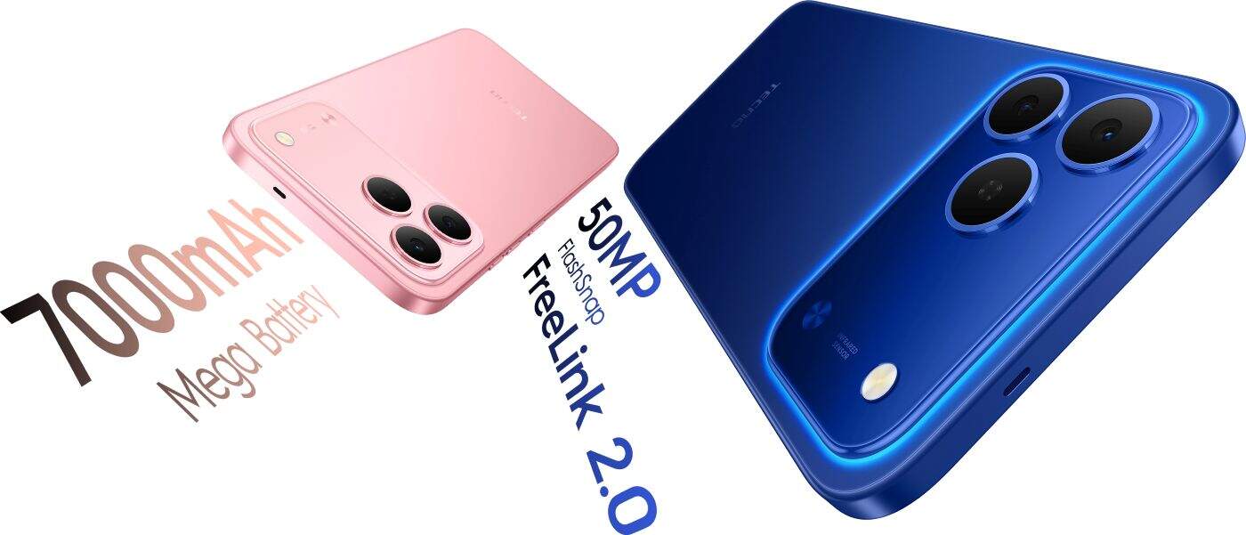 Tecno เปิดตัว Spark 50 4G จัดเต็มแบตฯ 7000 mAh พร้อมเทคโนโลยี FreeLink สื่อสารได้แม้ไร้สัญญาณ