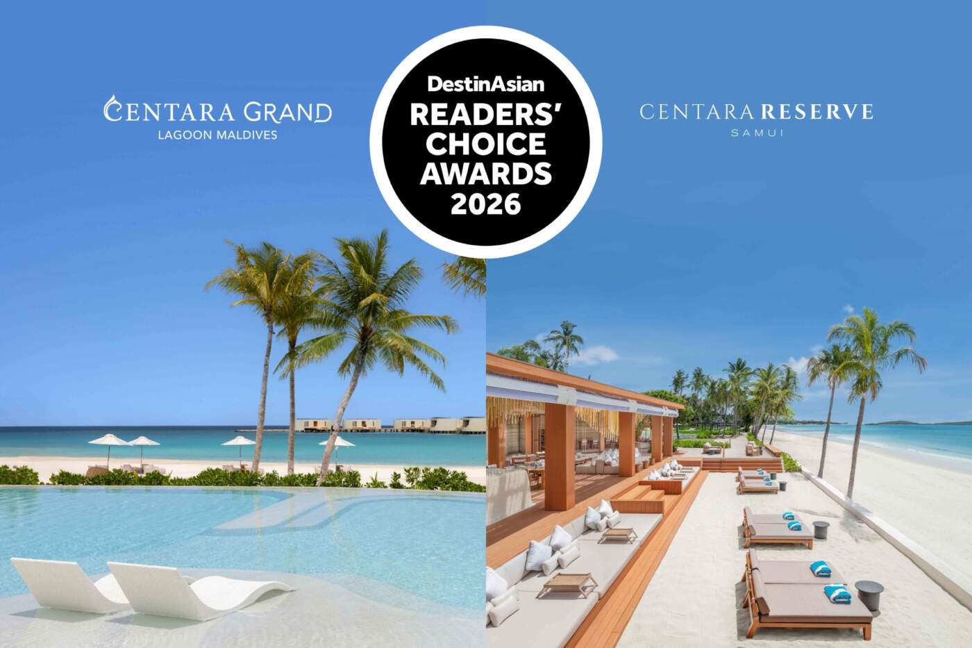 เซ็นทารา คว้า 2 รางวัลใหญ่ DestinAsian Readers' Choice Awards 2026 ปักหมุดรีสอร์ทที่ดีที่สุดในไทย-มัลดีฟส์