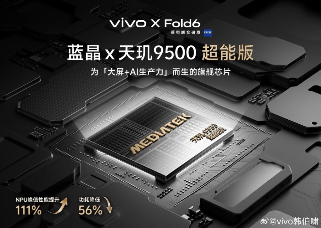 เผยคลิปพรีวิว vivo X Fold6 โชว์ขุมพลังชิปพิเศษ Dimensity 9500 และระบบเปิด 4 แอปพร้อมกันไม่สะดุด