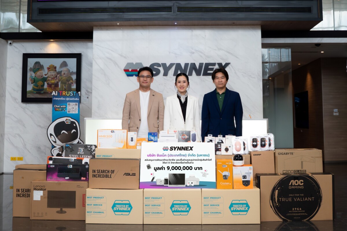 SYNNEX มอบอุปกรณ์ไอที 9 ล้านบาท แก่ 8 วิทยาลัยเครือข่าย “ปั้นช่าง” ปีที่ 4