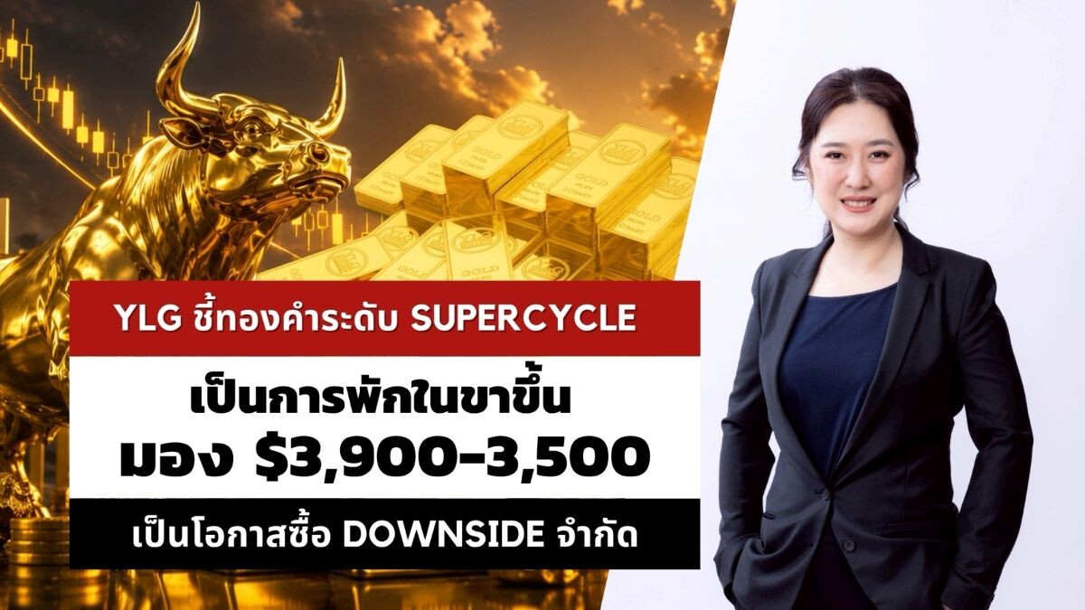 YLG ชี้ทองคำพักฐานชั่วคราว ยันโครงสร้างใหญ่ยังอยู่ใน “Supercycle” ขาขึ้นยาวอีก 16 ปี แนะสะสมแนวรับสำคัญ 3,900-3,500 ดอลลาร์