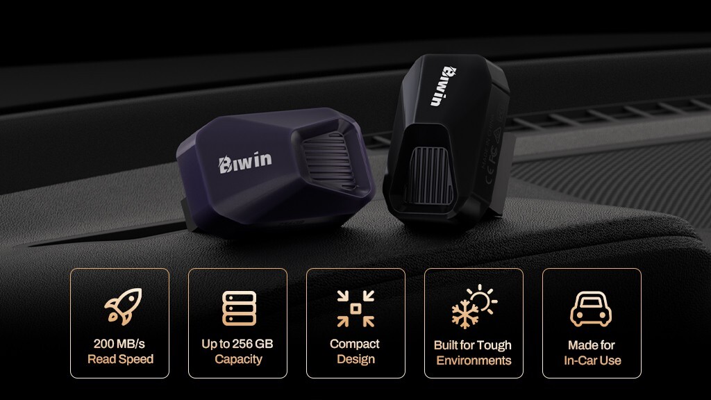 BIWIN เปิดตัว Amber UV200 แฟลชไดรฟ์พันธุ์อึด สปีดนิ่ง ทนร้อน-หนาว ตอบโจทย์กล้องหน้ารถและ Connected Car