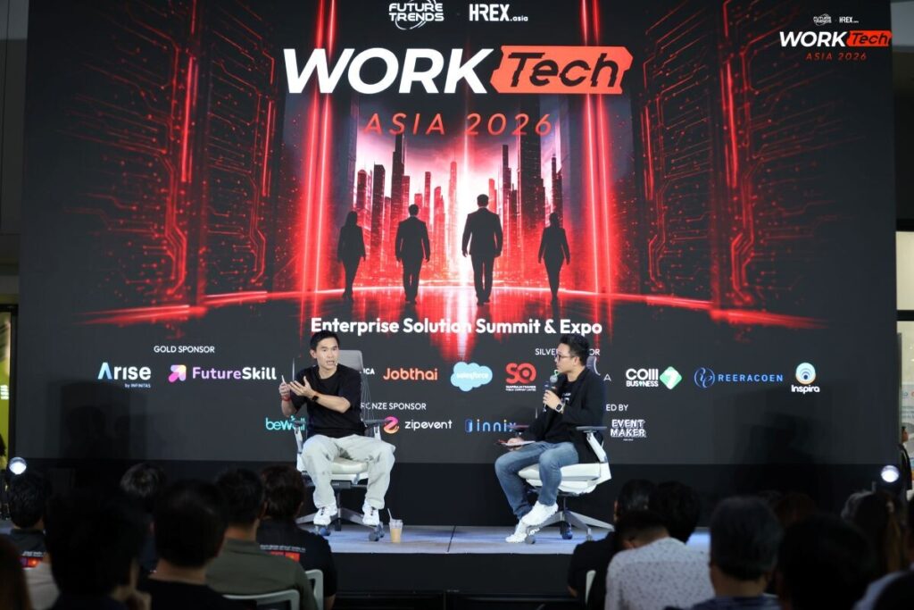 WORKTecWORKTech Asia 2026 ปิดฉากยิ่งใหญ่ ชู ‘Build the Autonomous Enterprise’ ปรับโครงสร้างองค์กรสู่ยุค AI ทำงานเคียงข้างคนh Asia 2026 ปิดฉากยิ่งใหญ่ ชู ‘Build the Autonomous Enterprise’ ปรับโครงสร้างองค์กรสู่ยุค AI ทำงานเคียงข้างคน