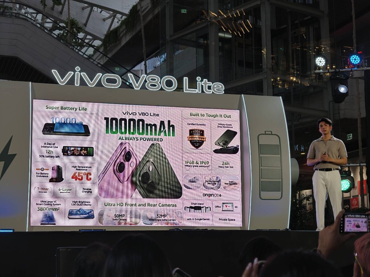 vivo V80 Lite แบตเตอรี่ 10000mAh ทุบสถิติโลก Guinness World Records พร้อมบอดี้ระดับทหารและจอ OLED 1.5K