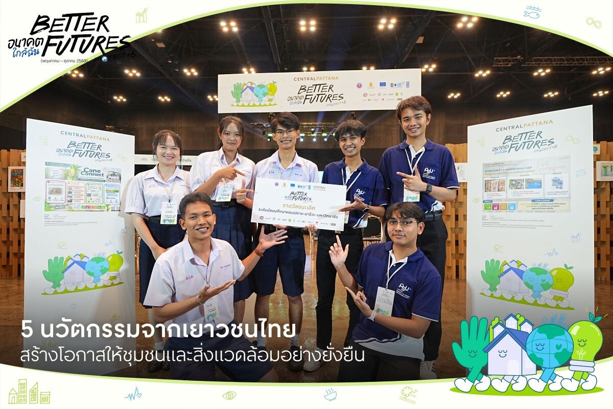 เปิด 5 นวัตกรรมพลังเยาวชนไทย เปลี่ยนวิกฤตสิ่งแวดล้อมใกล้ตัวสู่ความยั่งยืน เวที Better Futures Project 2026
