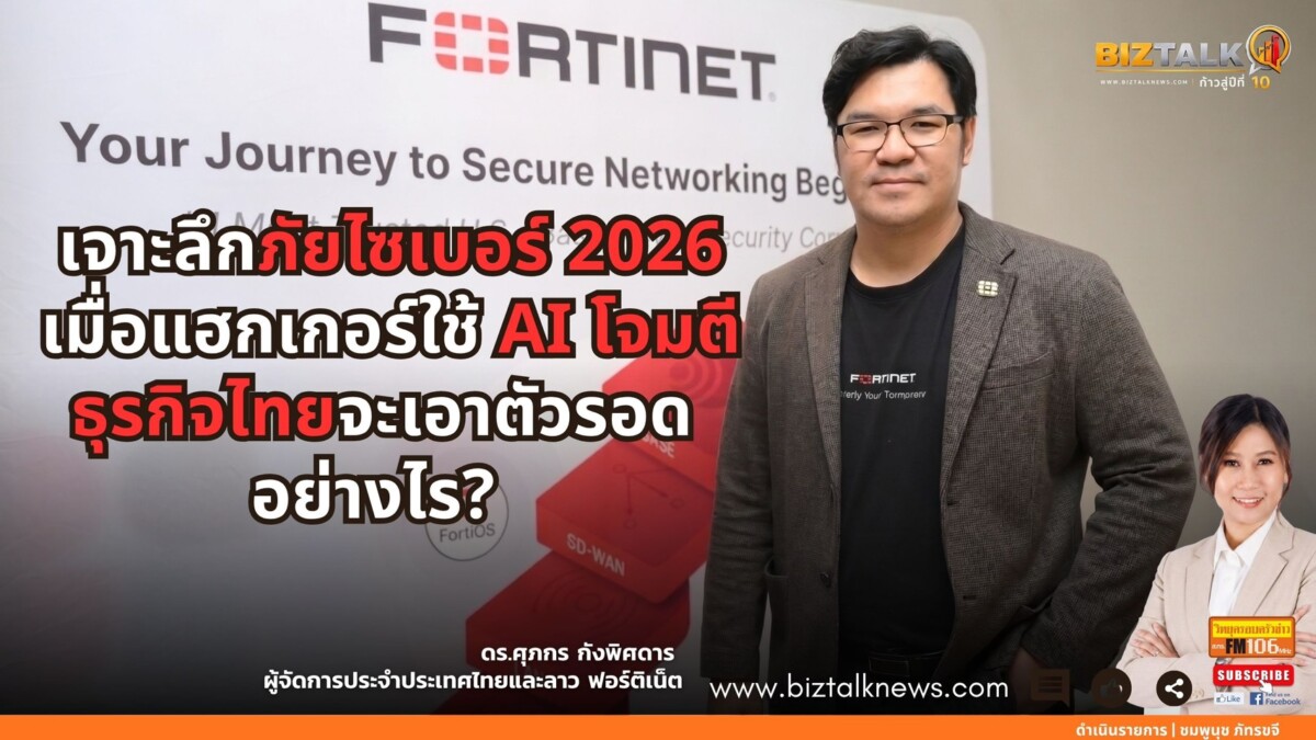 เจาะลึกภัยไซเบอร์ 2026 เมื่อแฮกเกอร์ใช้ AI โจมตี ธุรกิจไทยจะเอาตัวรอดอย่างไร