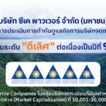 CKPower คว้าคะแนน CGR 2569 ระดับ "ดีเลิศ" 5 ดาว ต่อเนื่องปีที่ 9 พร้อมทะยานติด Top Quartile ครั้งแรก ตอกย้ำธรรมาภิบาลขับเคลื่อนธุรกิจยั่งยืน